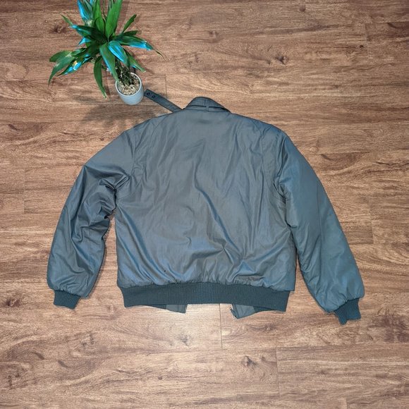 VINTAGE Gray Puffer Jacket MEN - Super Warm - Campus Brand - Picture 7 of 7